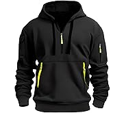 MANTORS Men's Fleece Hoodie Casual Long Sleeve 1/4 Zipper Pullover Sweatshirts