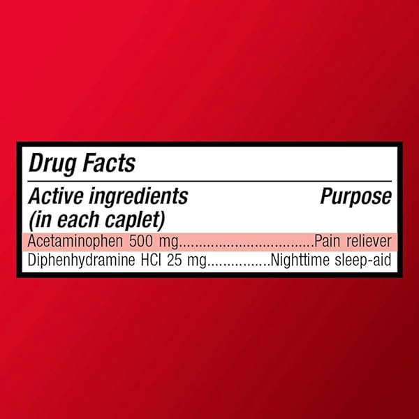 AMAZON BASIC CARE ACETAMINOPHEN PM, PAIN RELIEVER PLUS NIGHTTIME SLEEP AID CAPLET, 100 COUNT
