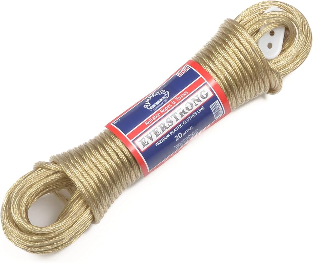 Everlasto Everstrong PVC Clothesline 4.7mm x 20M Steel Core Durable Line