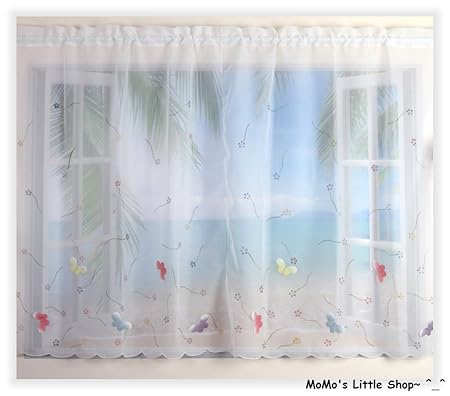 Lovely Butterfly Slot Top Voile Cafe Kitchen Restaurant Net