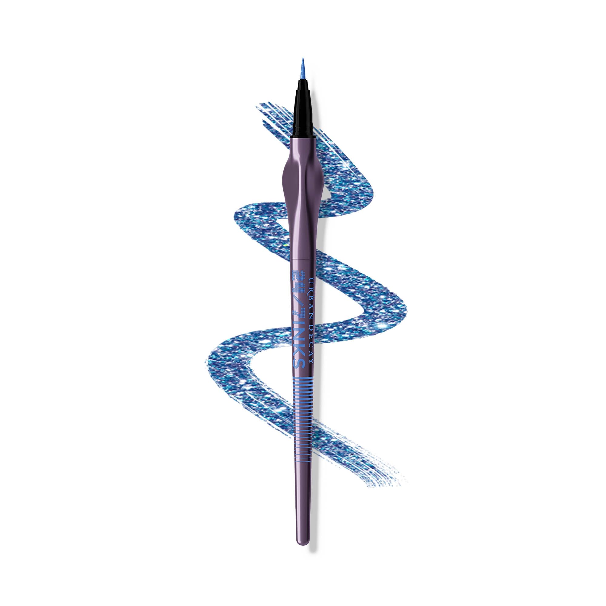 Urban Decay 24/7 Ink Eyeliner Pen, Water and Smudge Resistant, Long Lasting, Vegan, Brush tip, Shade: Hi Energy (Blue), 1g