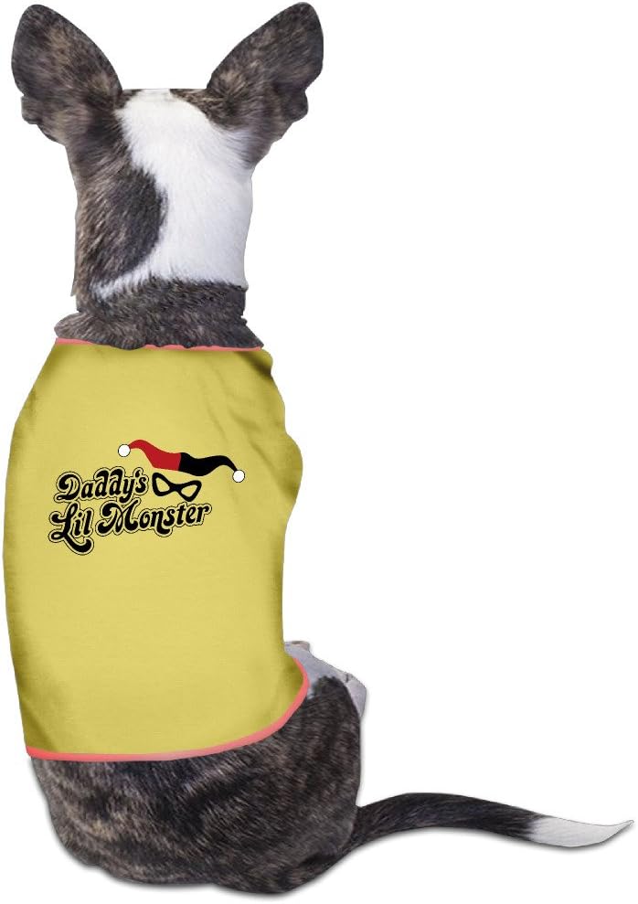 LOVEN Daddys Little Monster Pet Puppy Clothes Yellow