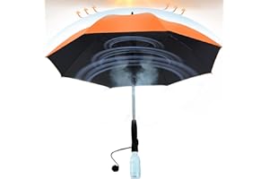 FIYLIAO Umbrella with fan and mist spray,Rechargeable - Ultimate Solution for Cooling & UV Protection - Ideal for Summer, Beach, Outdoor Sports, Golf, Fishing Activities.