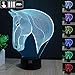 Huiyuan Horse Lamp 3D Illusion Children Night Light Lamp Birthday Festival Gift Table Desk Lamp for Kids Girls Horse Lovers by HUI Yuan