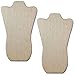 Ikee Design 2 Pieces of Burlap Covered Padded Wood Necklace Display with Easel, 8 3/4