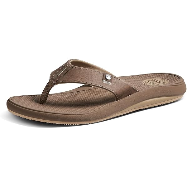 Johnnie-O Portside Del Rey flip flop sandal men 12 khaki tan brown Johnnie O 12M johnnie-O | Shoes | Johnnie O Mendockside Leather Sandals  main image 4