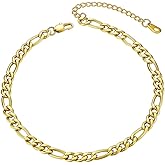 ChainsHouse Ankle Bracelets for Women, Stainless Steel Beaded Chain Ankle Bracelet, Womens Heart Anklets for Summer Beach Jewelry Gifts