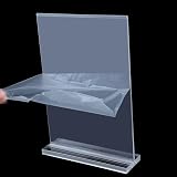 ROSSHINE A4 Menu Holders 3 Pack Double Sided Clear Acrylic Sign Holder view 4