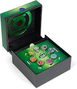 SalesOne LLC DC Comics Green Lantern Power Rings Emotional Spectrum Power Rings | Includes 9 Adjustable Rings Featuring Each Power Ring Emotion