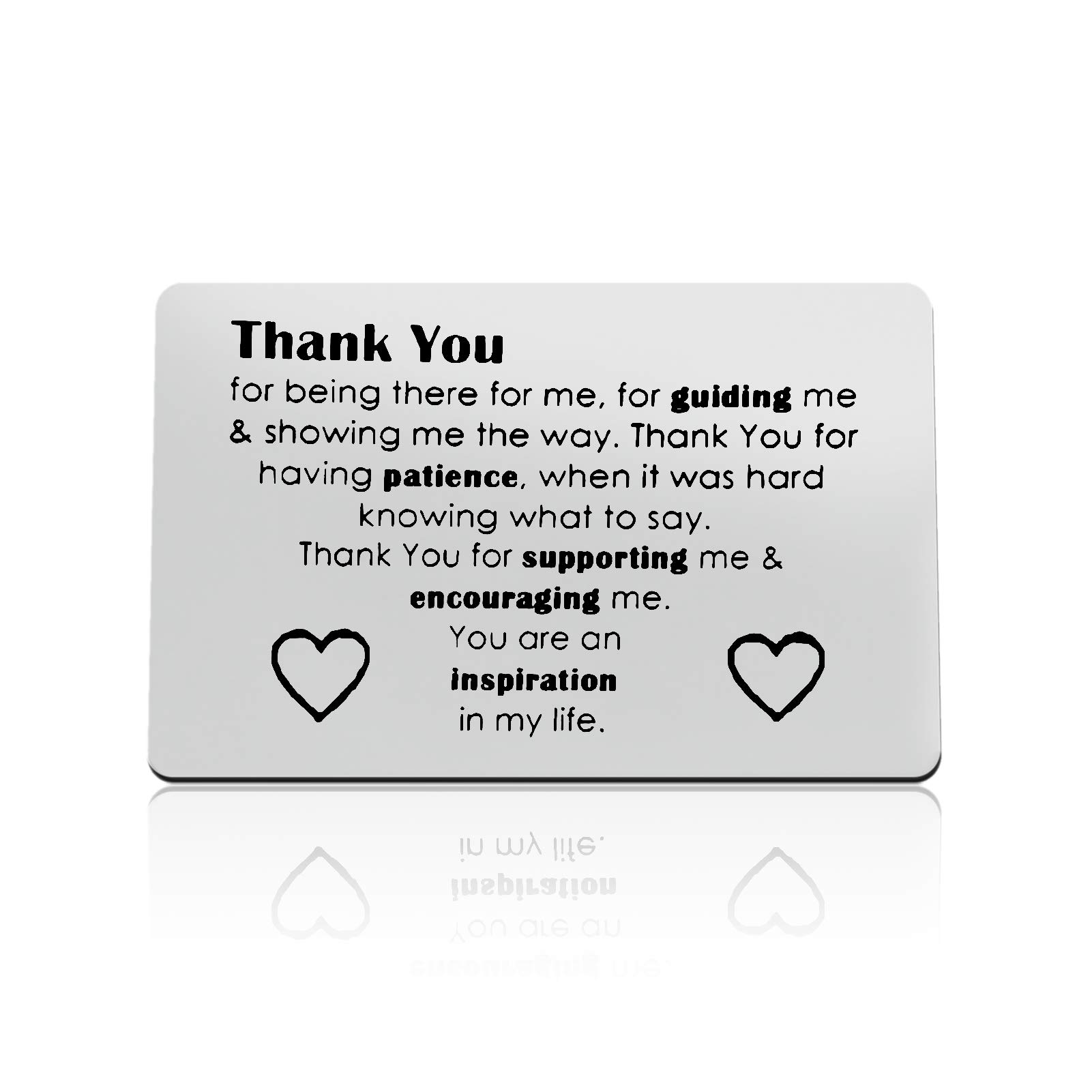 Thank You Gifts for Teacher Coworker Friends Thank You for Being There for Me for Guiding Me and Showing Me the Way Wallet Insert Card Appreciation Gifts for Mentor Guidance Counselor