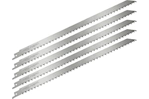 12-Inch Stainless Steel Frozen Meat Bone Cutting Saw Blades for Reciprocating and Sawzall Saws - 5 Pack - Caliastro