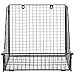 Modern Black Metal Wire Wall Mounted Hanging Towel Basket/Freestanding Magazine/File Organizer Rack