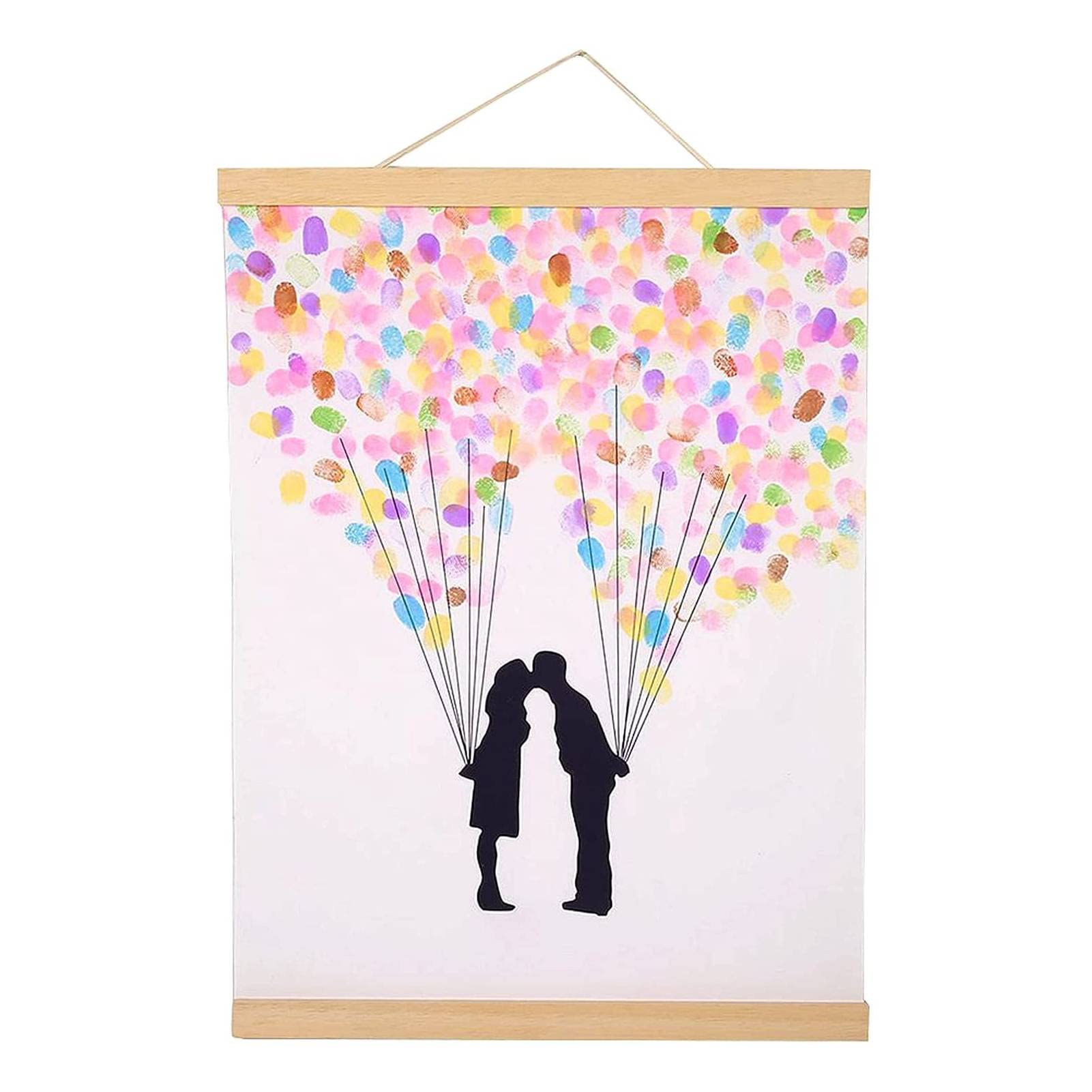 Modern Wooden Photo Frame, Magnetic Photo Frame Hanging Magnetic Frames for Photo, Drawing, Canvas, Poster DIY Wall Decoration (40 cm)