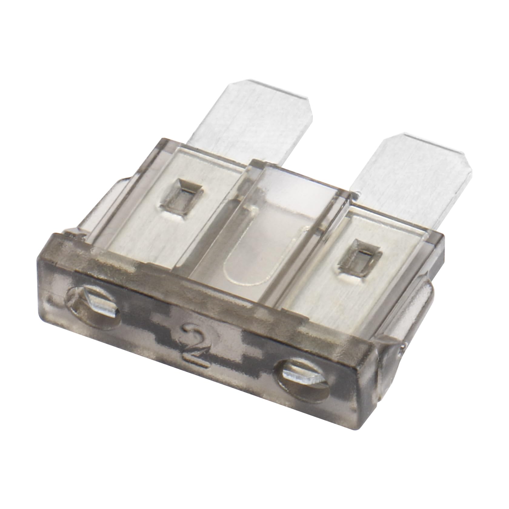 Heschen Standard Blade Fuse ATC-2 Auto Assorted Car Truck 2A Grey Pack of 25
