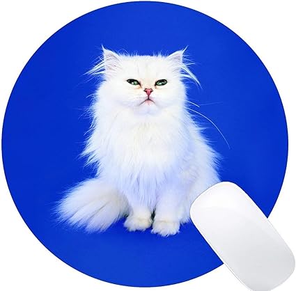 Amazon ゲームラウンドマウスパッドカスタム 緑色の目ペルシャ猫動物猫白ホームオフィスコンピュータアクセサリーマウスパッド Yanteng マウスパッド 通販