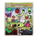 Big Bugs and Insects Flexible Gel Clings - CPSC Tested Safe Window Clings for Kids - Bee, Grasshopper, Spider, Ladybug, Butterfly and More Gel Decals for Decoration