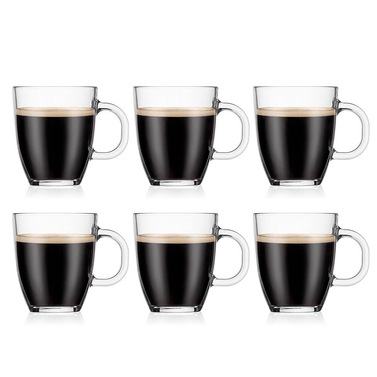 Bodum Bistro Coffee Mug, Transparent, 6 Count, 0.35 l, 6 pcs (Pack of 1) — image 1