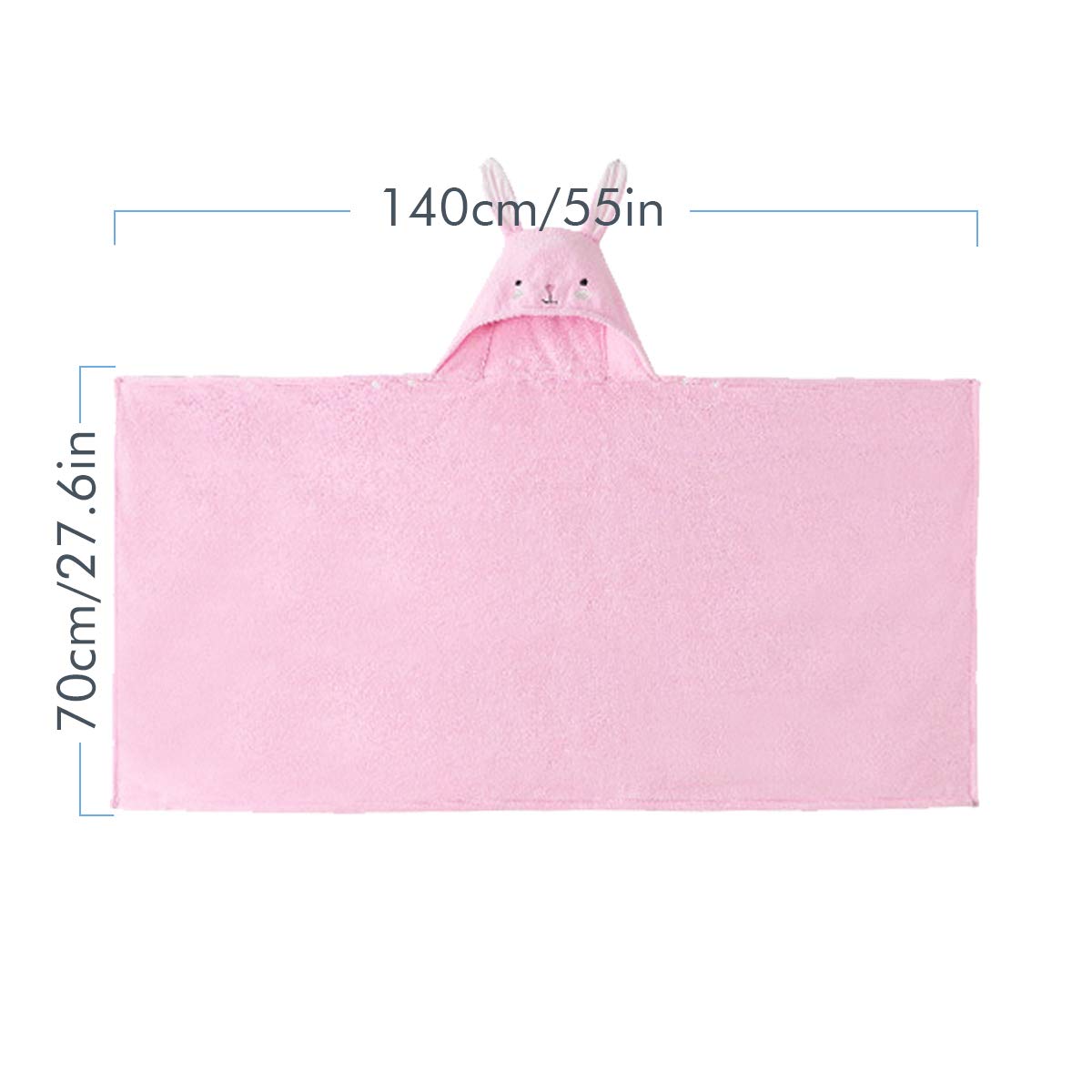 RioRand Kids Bath Towels,Premium Hooded Towel for Toddler Highly Absorbent Coral Fleece Bathrobe for Boys Girls-27.5\