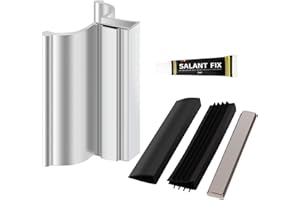 DAKEWANG 3" Shower Door Handle with Metal Strike and 3" Magnet fits 1/8", 5/32", 3/16" and 1/4" Thick Swing Glass Shower Doors,Shower Door Magnetic Strip Replacement.