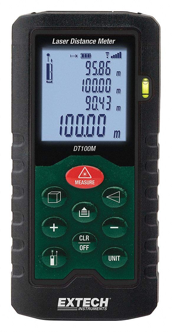 Extech DT100M Laser Distance Meter, Green