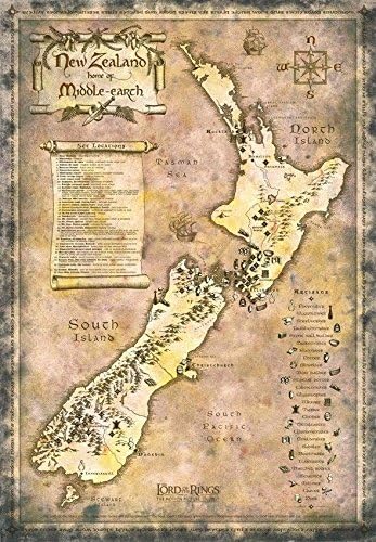 POP Home Store New Zealand Home Of Middle Earth Lord Of The Rings Poster Wall 24X36 Inch
