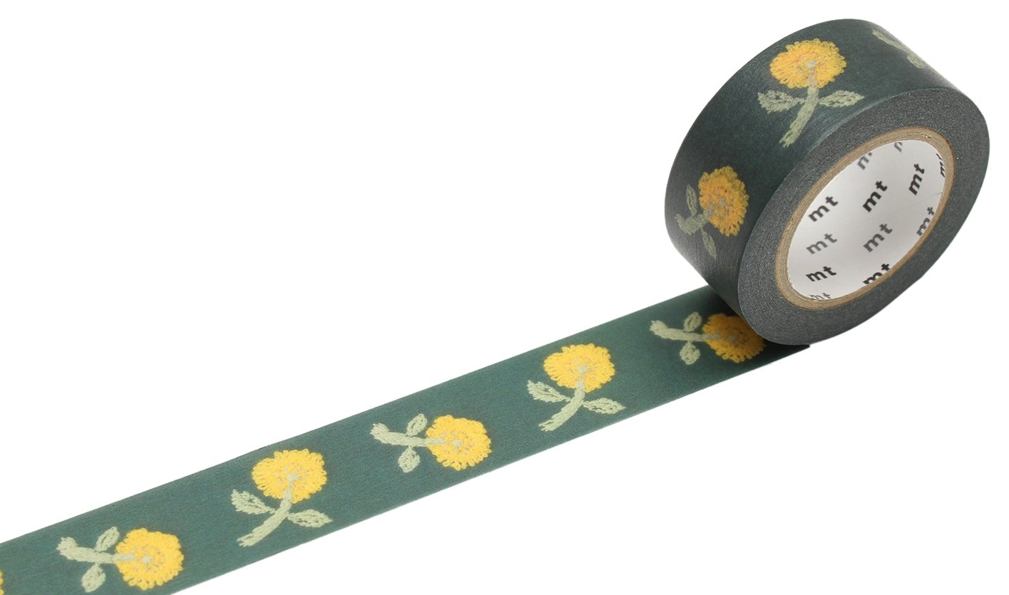 MT Mina Perhonen "Skip" Washi Masking Tape, Yellow,Green