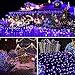 LYHOPE Solar Outdoor String Lights, 2 Pack Total 71ft 120 LED Crystal Ball Waterproof Solar Powered Globe Lights for Garden Patio Bistro Cafe Gazebo Holiday Party Outdoor Decorations （Purple