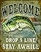 Poster Discount Welcome Bass Fishing Tin Sign 16