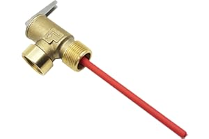 BRUYANXUAN Upgraded 3/4" T&P Relief Valve with Epoxy Coating for Hot Water Heater- 150 PSI 210°F Anti-Corrosion Safety Valve with Extended Probe，Pressure Relief Valve for RV and Home Water Heaters