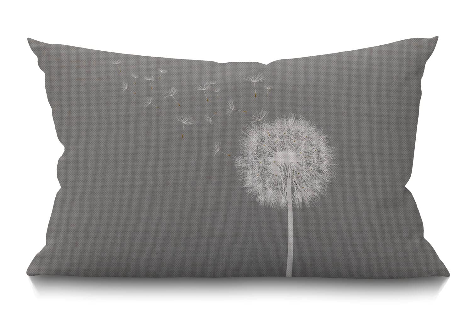 Dandelion Cushion Cover 12x20 Inch Nature Wild Botanical Dandelion Blossom in Wind Sky Air Rectangle Pillow Cases Home Decorative Cotton Linen Throw Pillow Cover for Bed Sofa Green White 30 x 50 cm