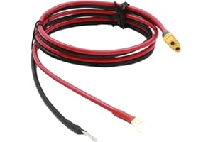 AXGSRV XT60 to O Ring Terminal Cable, XT60H Female to Eyelet Connector Wire, 12AWG Silicone for RC LiPo Battery and FPV Racin