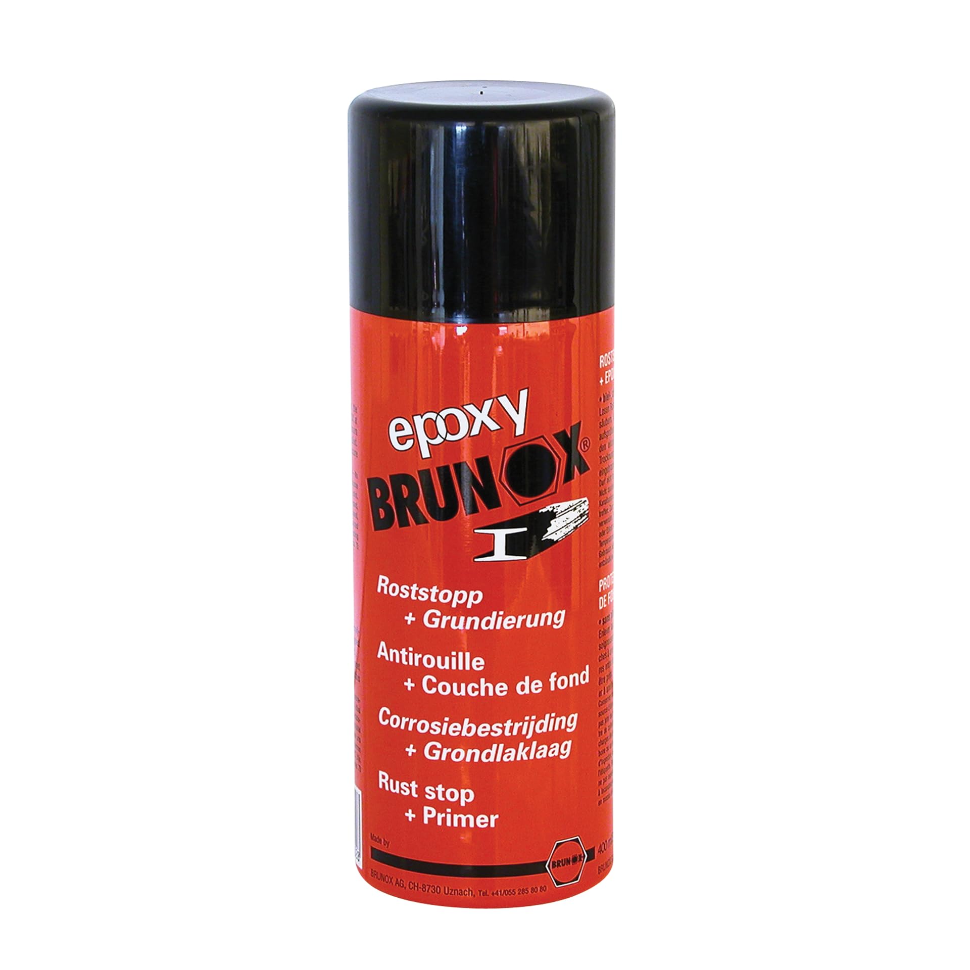 Brunox BEPOXYSPRAY400 Epoxy rust converter 400ml, Amber