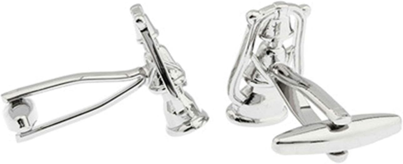 Amody 1 Pair Men's Fashion Tuxedo Shirts Cufflinks Copper Kerosene Lamp Wedding Business Cuff Links Gift Mens White