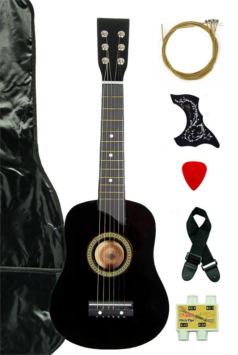 Directly Cheap 6 String Acoustic Guitar Pack, Right, Black