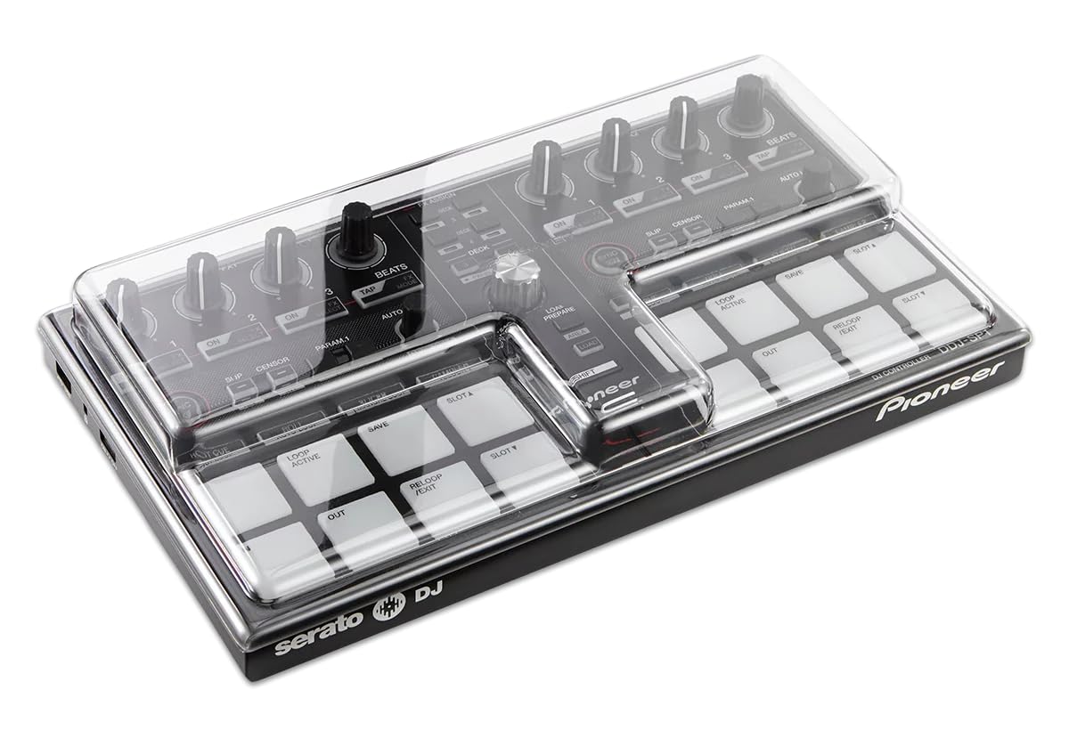 Decksaver Cover for Pioneer DJ DDJ-SP1 - Super-Durable Polycarbonate Protective lid in Smoked Clear Colour, Made in The UK - The DJs' Choice for Unbeatable Protection