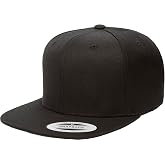 YP Classics 6089 Wool-Blended 6 Panel High Profile Flatbill Snapback Cap | Hard Buckram, Adjustable Snapback, 8-Row Stitching, Bulk Packs Available