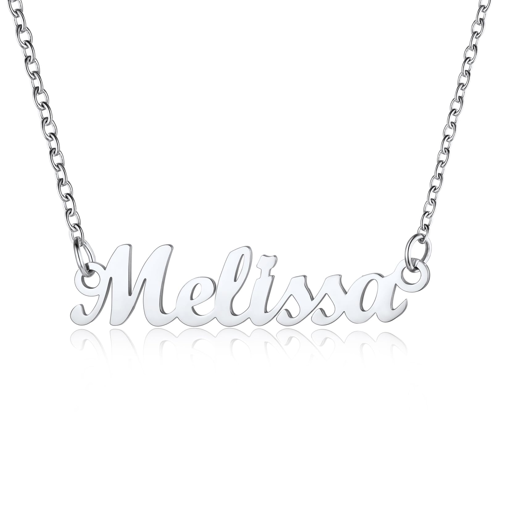 U7 Melissa Necklace for Women Custom Necklaces Pendant Name Jewellery — image 1
