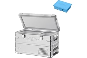 ICECO APL35 12 Volt Car Refrigerator, 37 Quart (30 Liter) Light Duty Aluminum 12v Portable Fridge Freezer, SECOP Nano Compres