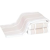 All-Clad Dual-Purpose Kitchen Towels: Highly Absorbent - 100% Cotton, 17"x30" Dish Towels for Cleaning & Drying Dishes & Glassware, 3-Pack, Almond