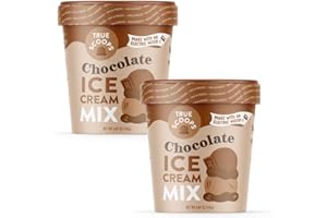 True Scoops 2-Pack Chocolate Ice Cream Mix. Makes 1 Pint of Premium, Homemade Ice Cream With An Electric Mixer. Made With Real Cocoa Powder. Gluten-Free, Peanut-Free, and Kosher.