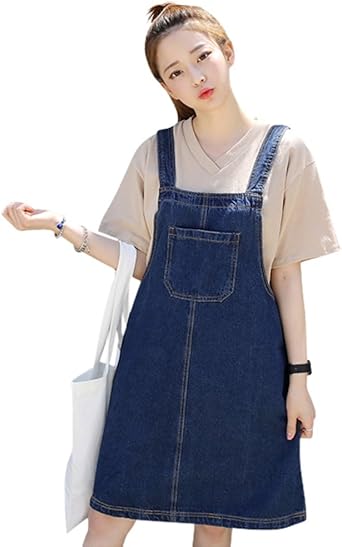 jean suspender skirt