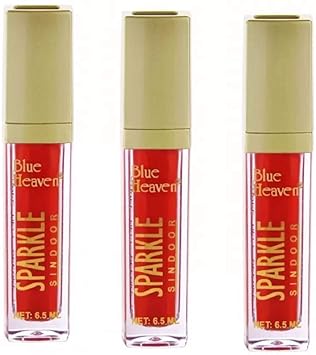 Blue Heaven Xpression Sparkle Sindoor (Red) Pack of 3 Sindoor (Red)
