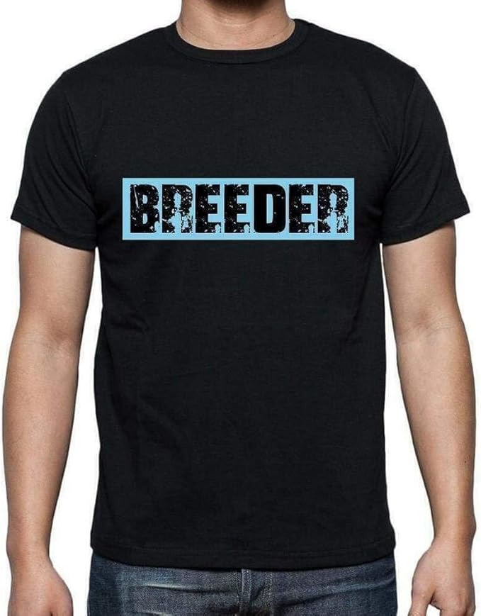 Breeder T Shirt, Mens TShirt Funny Graphics, Occupation, S Size, Black