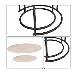 HOMERECOMMEND Round Coffee Tables Nesting Side Set