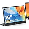 Mobile Pixels Glance Portable Monitor, 16" FHD 1080P Monitor, Travel Monitor with Dual Speakers, Tilt Adjustment & Non-Slip, HDMI USB C Connection Plug & Play Extra Monitor for Laptop, macOS, Windows