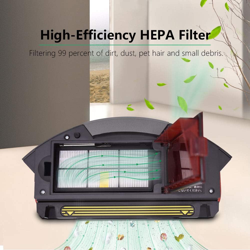 Neutop Filters Side Brushes Replacement Compatible with iRobot Roomba 800 900 Series 801 805 860 870 877 880 890 891 895 960 971 980 981 985 Robotic Vacuums with 6 Filters 6 Side Brushes - Image 3