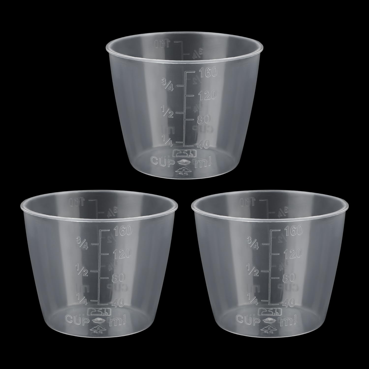 3pcs Rice Measuring Cups, 160ml Transparent Rice Cooker Cup, Replacement for Measuring Kitchen Dry & Liquid Ingredients, Plastic Small Measure Cup Kitchen Accessories