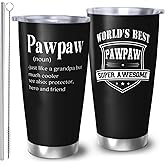 RUIYIMOEO Pawpaw Tumblers for Men, Pawpaw Gifts from Grandsons or Grandaughterss, Grandpa Birthday Gifts, 20oz Coffee Tumbler, Gift for Paw Paw, Grandpa Travel Mug Gift