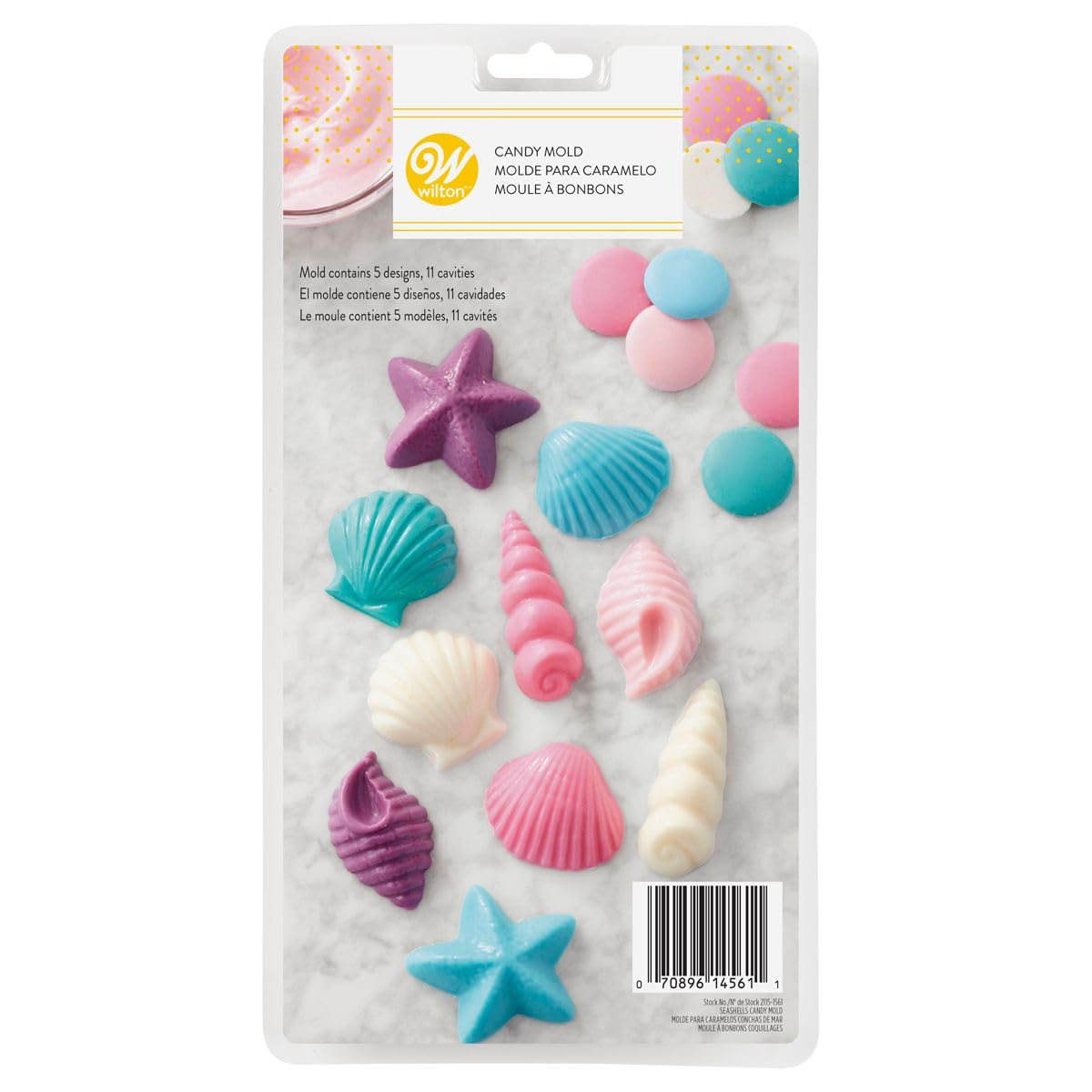 Wilton Seashells Chocolate Candy Mould, White, 1 - Pack