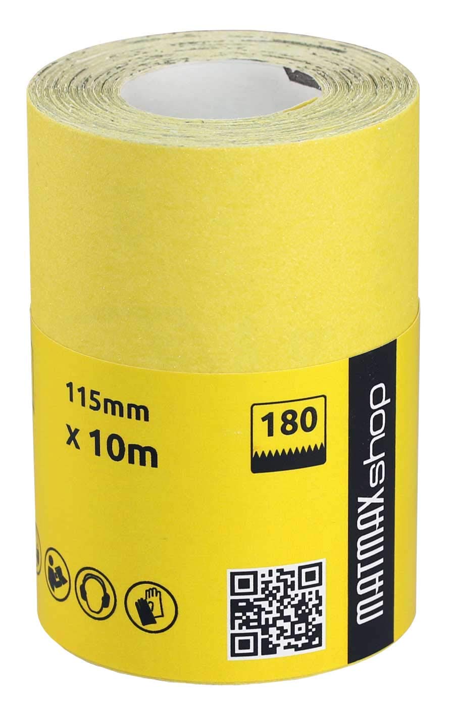 KLINGSPOR (Germany) 115mm x 10m Aluminium Oxide Sandpaper Roll + Gift (Grit, 180)